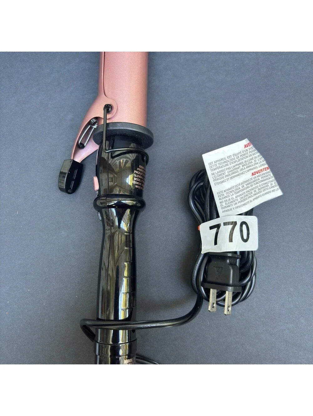 BaBylissPRO Ceramic Curling Iron CTRG155SN Rose Gold/Black 180W Electric
